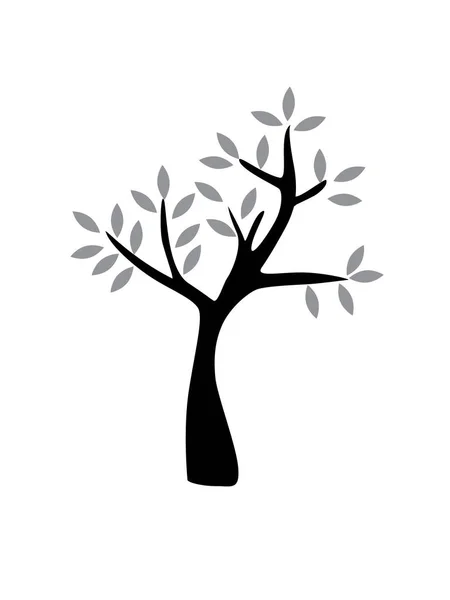 Árbol gris negro — Archivo Imágenes Vectoriales