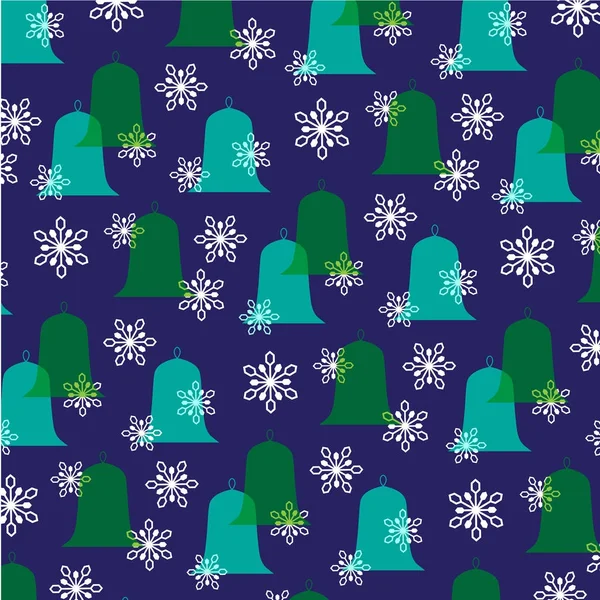 Modrá zelená vánoční zvonky — Stockový vektor