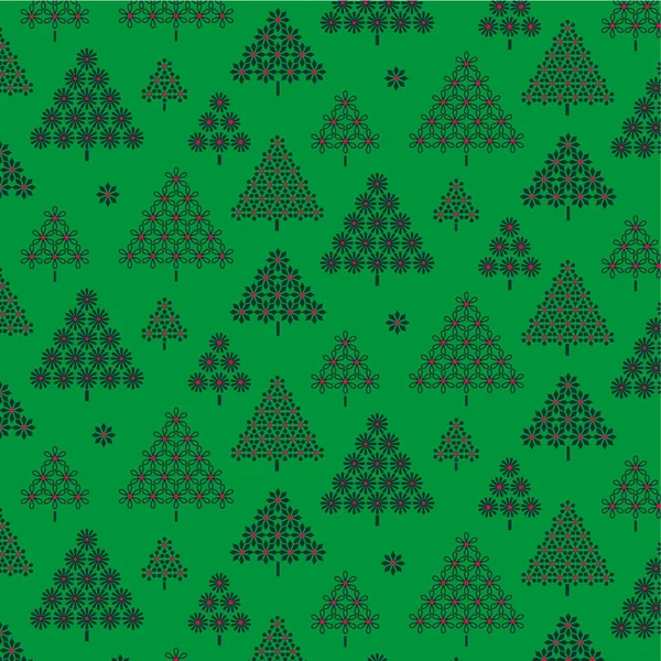 クリスマスの木パターン — ストックベクタ