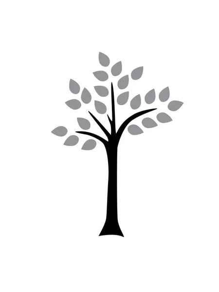 Svart grå träd — Stock vektor