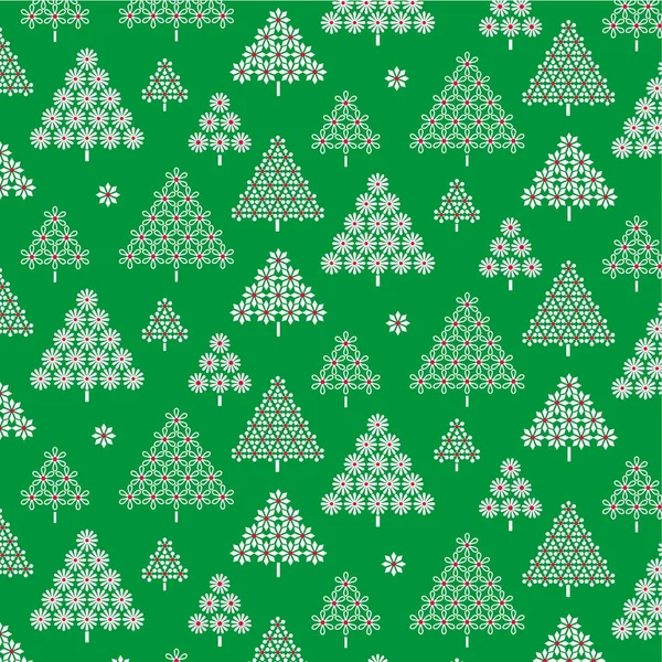 Christmas trees pattern — Stock Vector