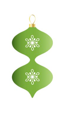 bauble, kar tanesi vektör illüstrasyon ile dekorasyon