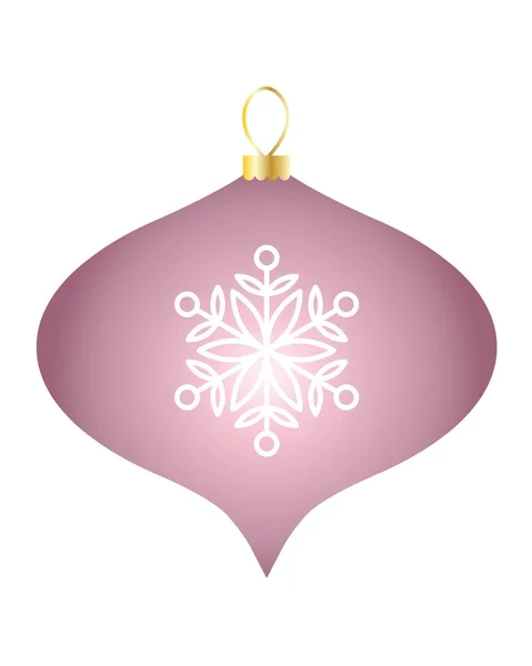 Ornament mit Schneeflockenvektorillustration — Stockvektor