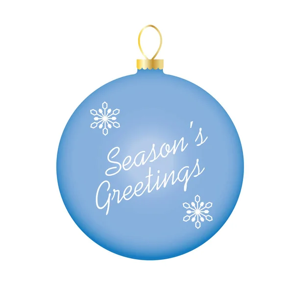 Seasons Greetings Christmas Ball Vector Illustration — Stock Vector