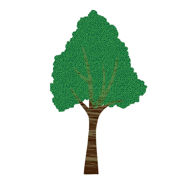 Árvore Vetorial Casca Texturizada — Vetor de Stock