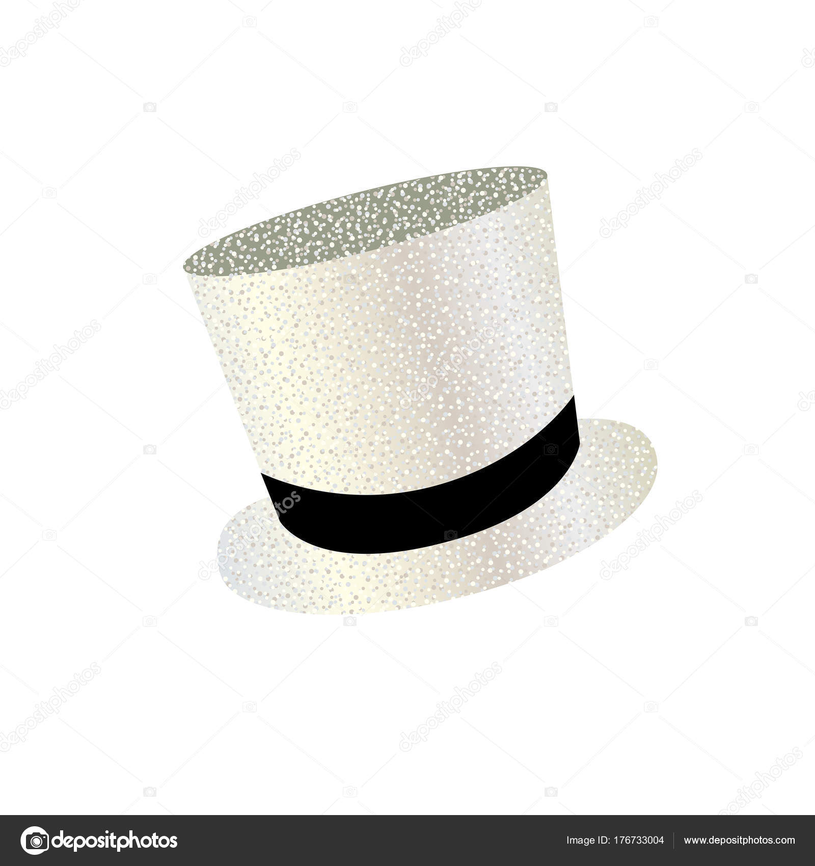 silver top hat