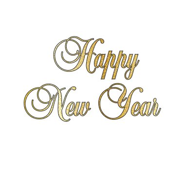  Altın glitter süslü mutlu yeni yıl