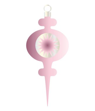 pembe gümüş uzun Noel ağacı süsleme