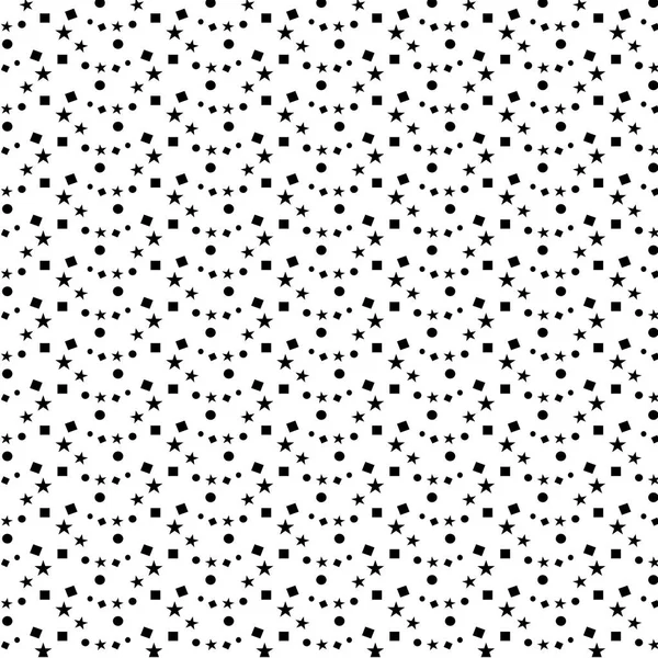 Confettis Noirs Étoiles Motif Fond Sur — Image vectorielle