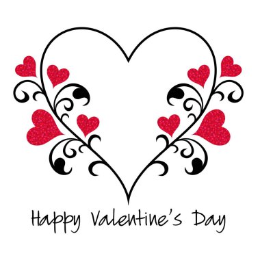 Glitter kalpler asma ile. Vektör çizim