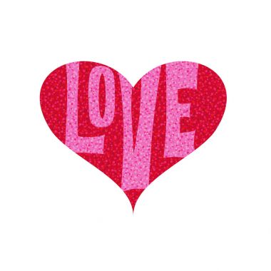 Kırmızı kalp Glitter aşık. Vektör çizim