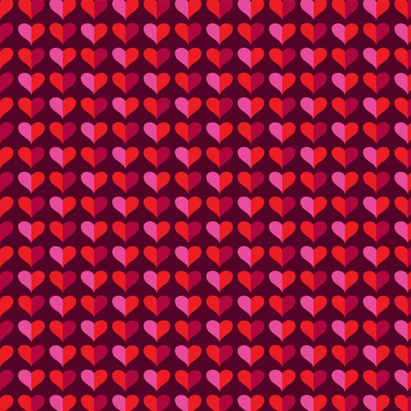 Herz Hintergrund Valentinstag Muster Vektorillustration — Stockvektor