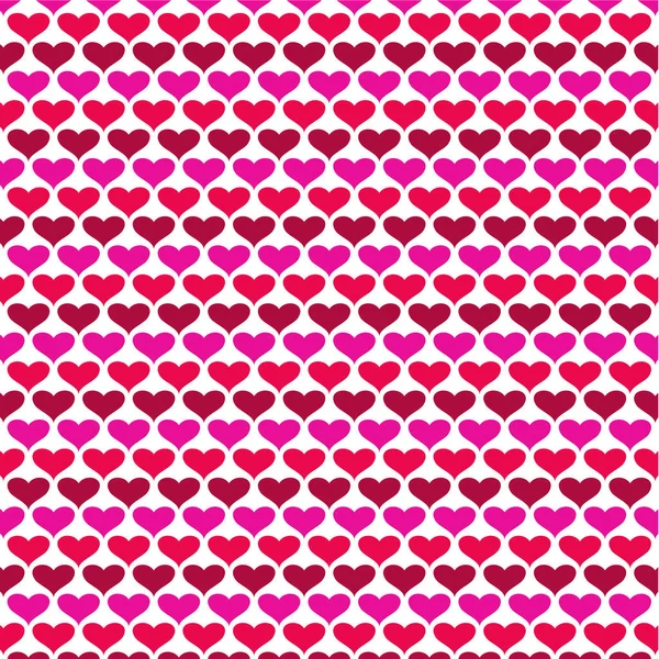 Простые Валентинки День Сердечный Узор Белом Векторная Иллюстрация — стоковый вектор