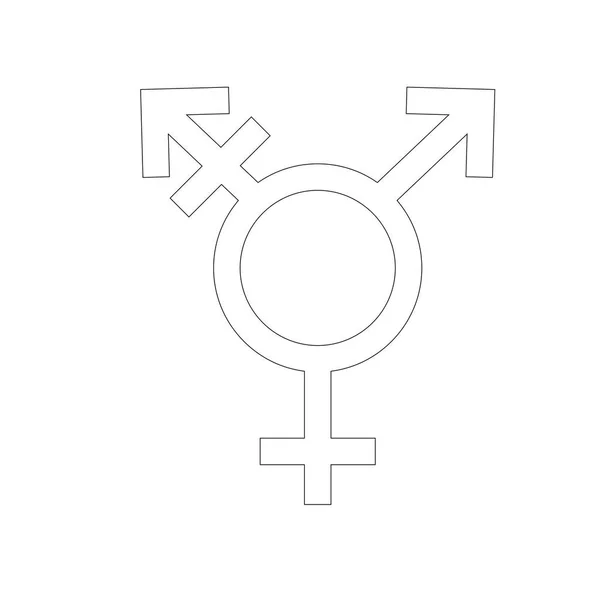 Stolz Trans Symbol Auf Weißem Hintergrund — Stockvektor