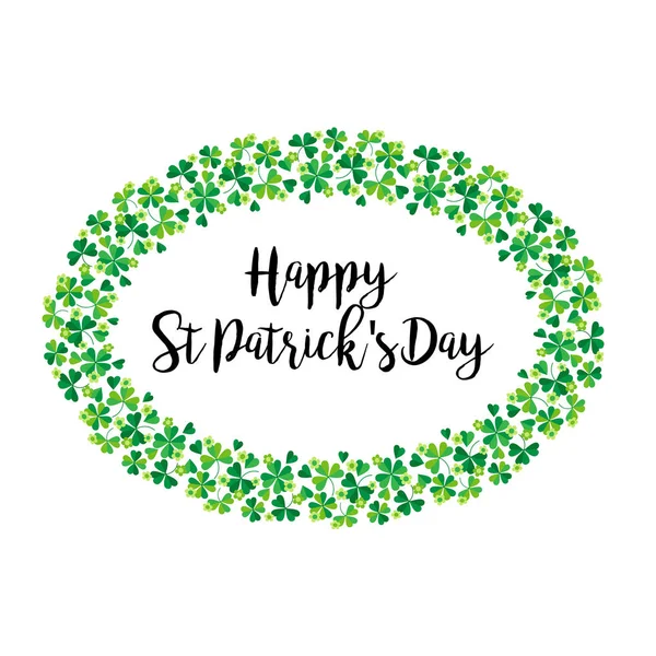 Happy Saint Patricks Day Shamrock Wieniec Grafiki Wektorowej — Wektor stockowy