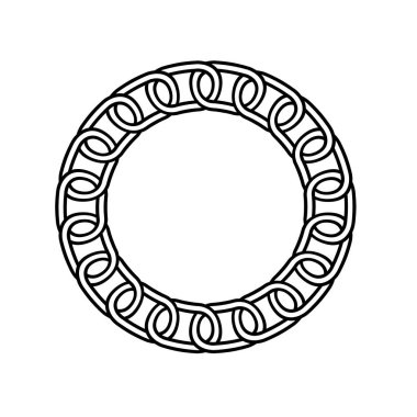 siyah zinciri bağlantı daire çerçeve