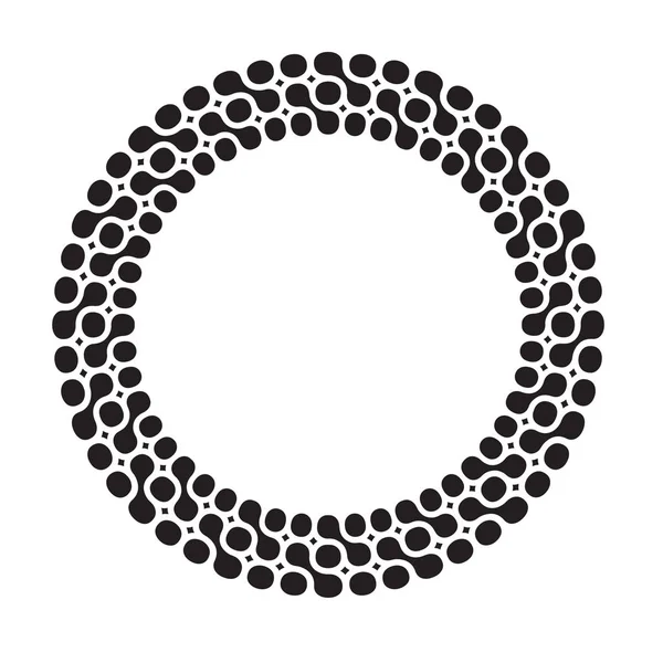 Czarny Abstrakcja Circle Mod Ramki — Wektor stockowy