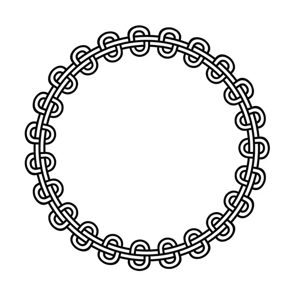 Schwarze Ineinander Greifende Kreis Rahmenvorlage — Stockvektor