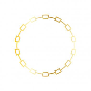 Altın kare zincir daire çerçeve