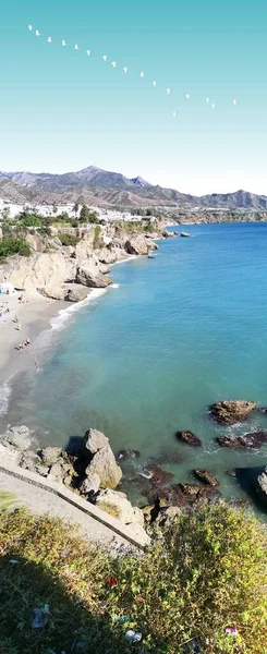 Der Strand Von Almunecar Touristenziel Granada Mittelmeer Weiße Dörfer Spanien — Stockfoto