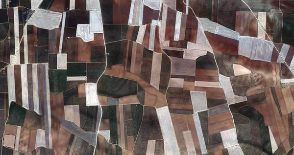 Wood Earth Tribute Picasso Abstract Photography Spain Fields Air Aerial — Stock Photo, Image