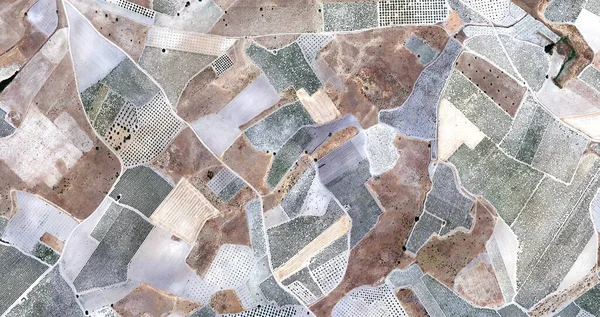 Taş Kağıt Makas Picasso Övgü Havadan Spanya Sahalarının Soyut Fotoğrafçılığı — Stok fotoğraf