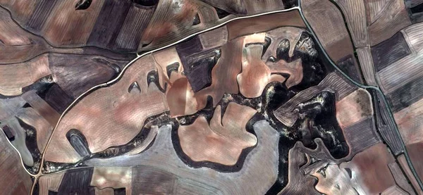 Предел Аллегория Дань Пикассо Абстрактная Фотография Испанских Полей Воздуха Воздушный — стоковое фото