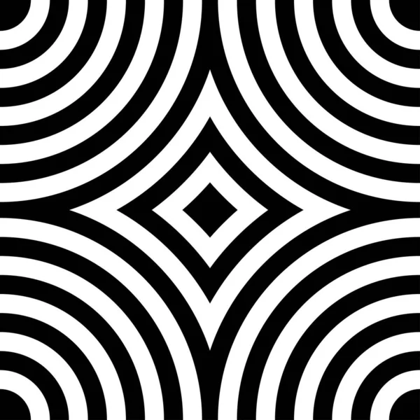 白黒の光学芸術 ベクトル背景 対称形 — ストックベクタ