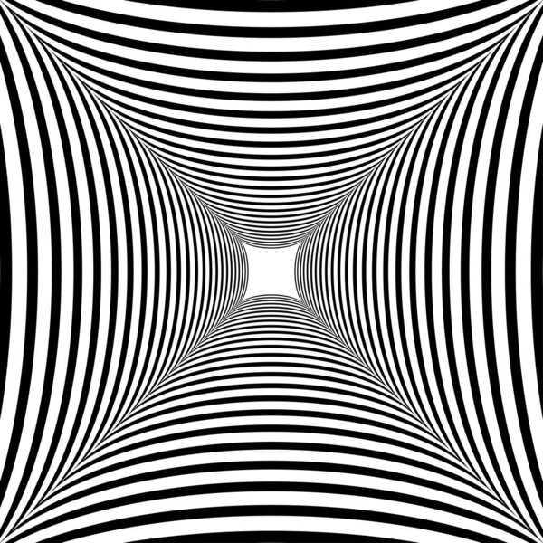 Monochrome geometric background. Optical art.