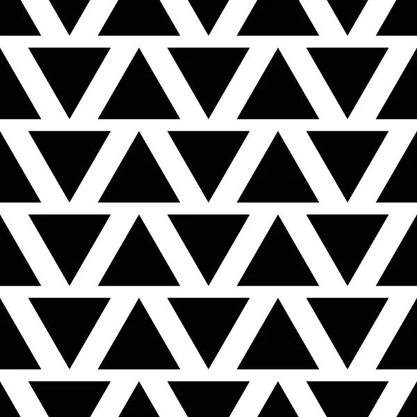 Abstract Vectorpatroon Vector Illustratie Zwarte Driehoeken Witte Achtergrond — Stockvector