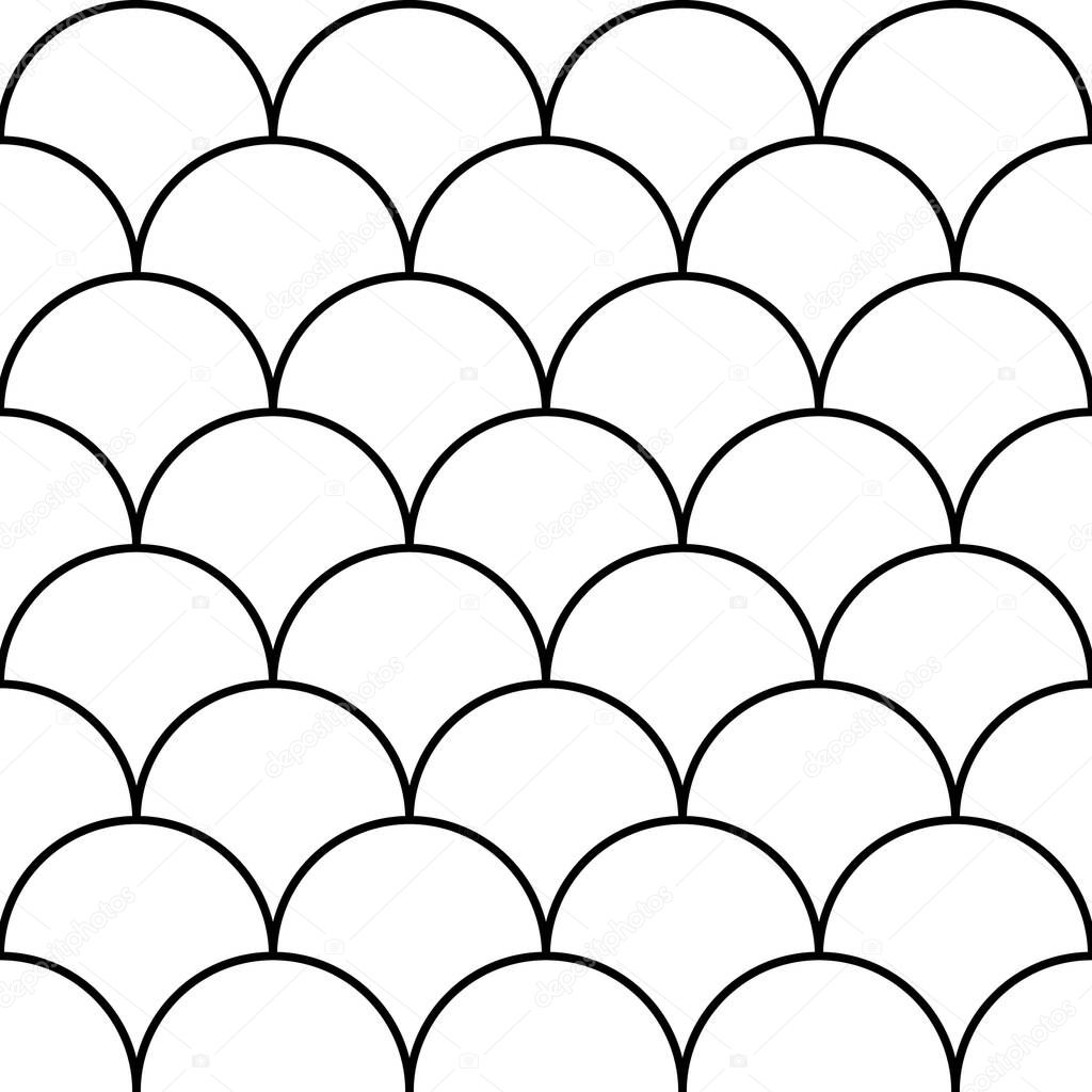 Fish scale pattern. Seamless geometric background. Vector illustration