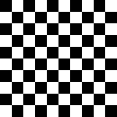 Soyut arkaplan. Satranç tahtası. Optik yanılsama. Siyah ve beyaz. Kusursuz desen.