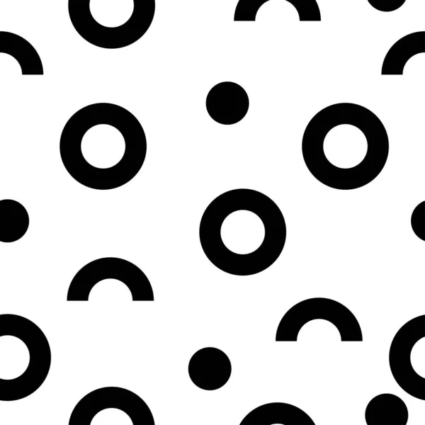 Retro Abstract Pattern Black Geometric Figures — Stock Vector