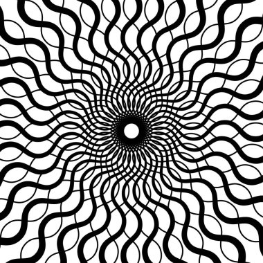 Operasyon sanatı. Soyut arkaplan. Siyah ve beyaz.