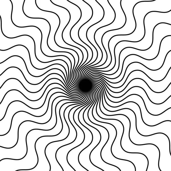 Illusion Optique Fond Géométrique Lignes Noires — Image vectorielle