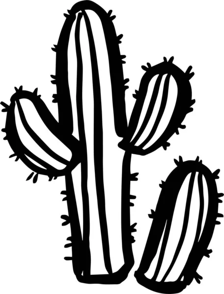 Cactus Ilustração Desenhada Mão Elemento Isolado Para Projeto —  Vetores de Stock