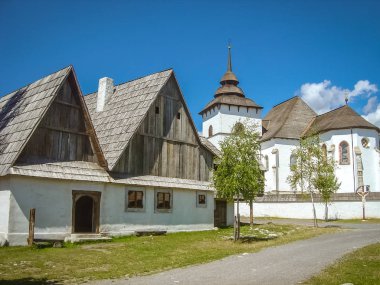 Church in village clipart
