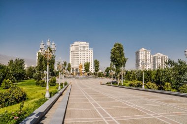 Main square in Turkmenistan clipart
