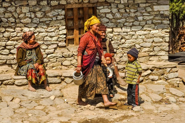 Família no Nepal — Fotografia de Stock