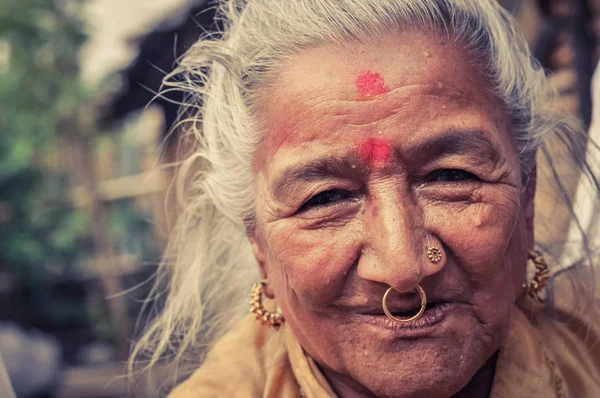 Cara cultural en Nepal — Foto de Stock