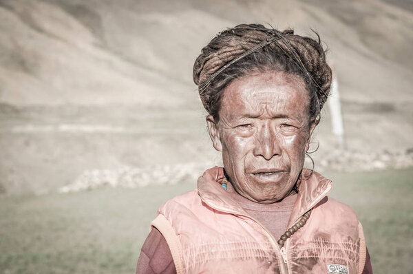 Woman with dreadlocks in Nepal