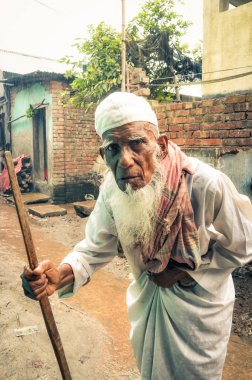 Bangladeş'te beyaz sakallı