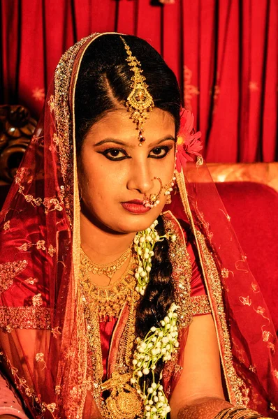 Красивая невеста в Бангладеш — стоковое фото