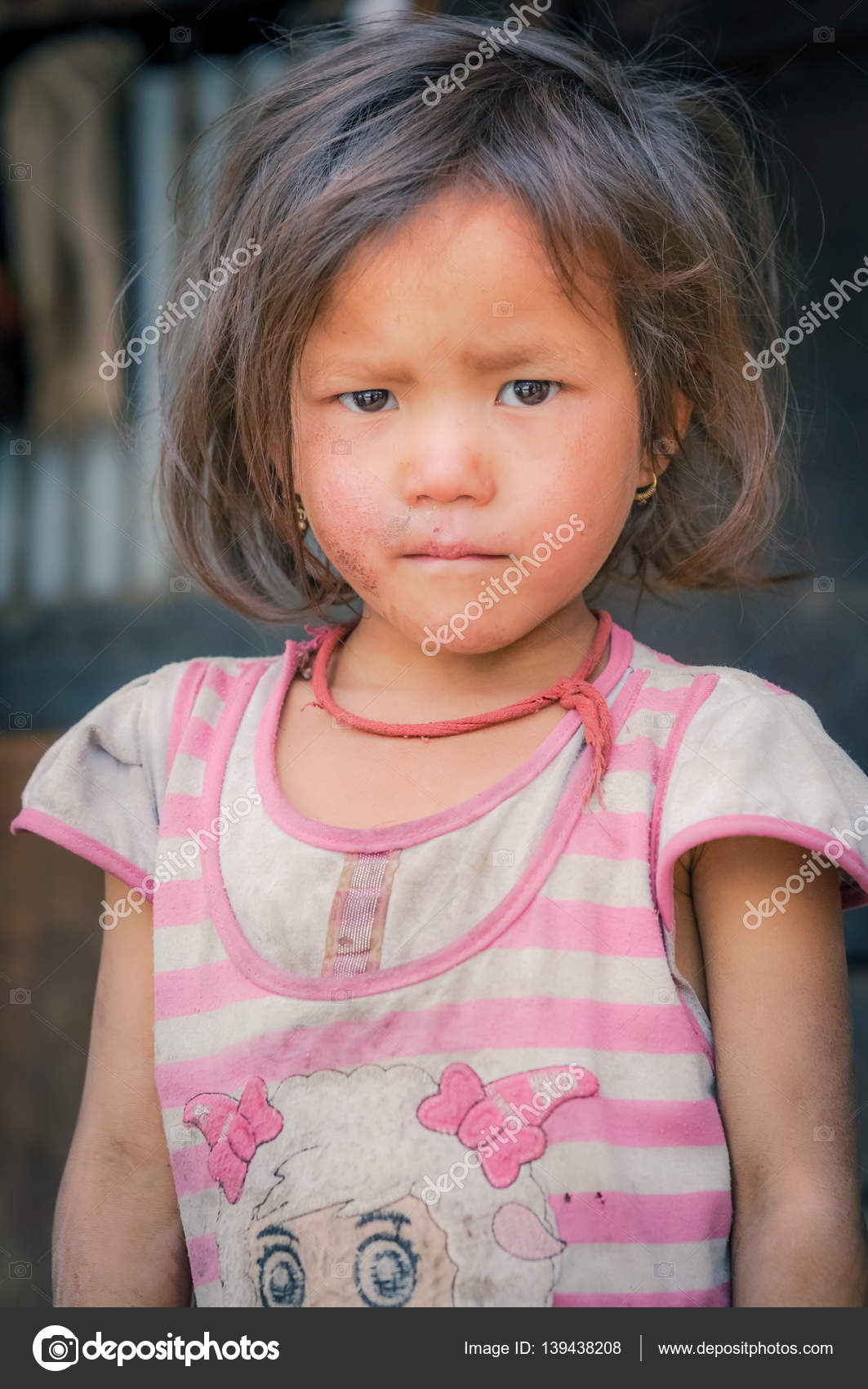 Girl With Short Hair In Nepal Stock Editorial Photo