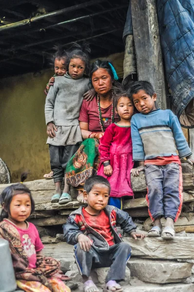 Família no Nepal — Fotografia de Stock