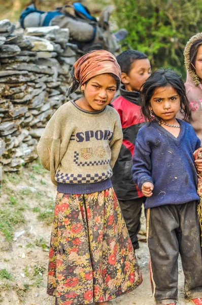 Stock image Two curious girls in Nepal