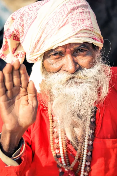 Zwaaien man in West-Bengalen — Stockfoto