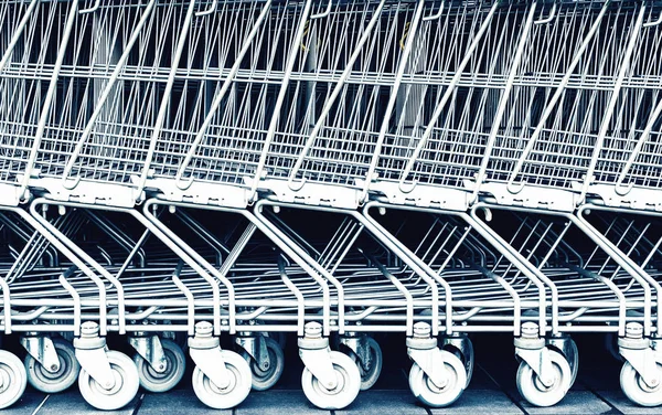 Shopping cart mönster — Stockfoto
