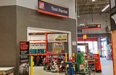Home Depot mağazası araç kiralama bölümü