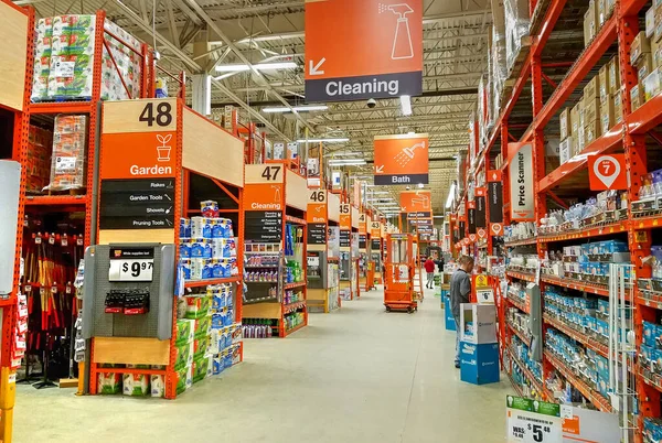 Home Depot Store Abteilung Gänge — Stockfoto